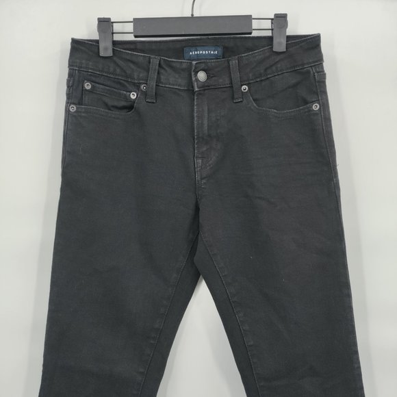 AEROSPOSTALE Women's Denim Skinny Cropped Jeans Black Size 30 - Picture 3 of 11